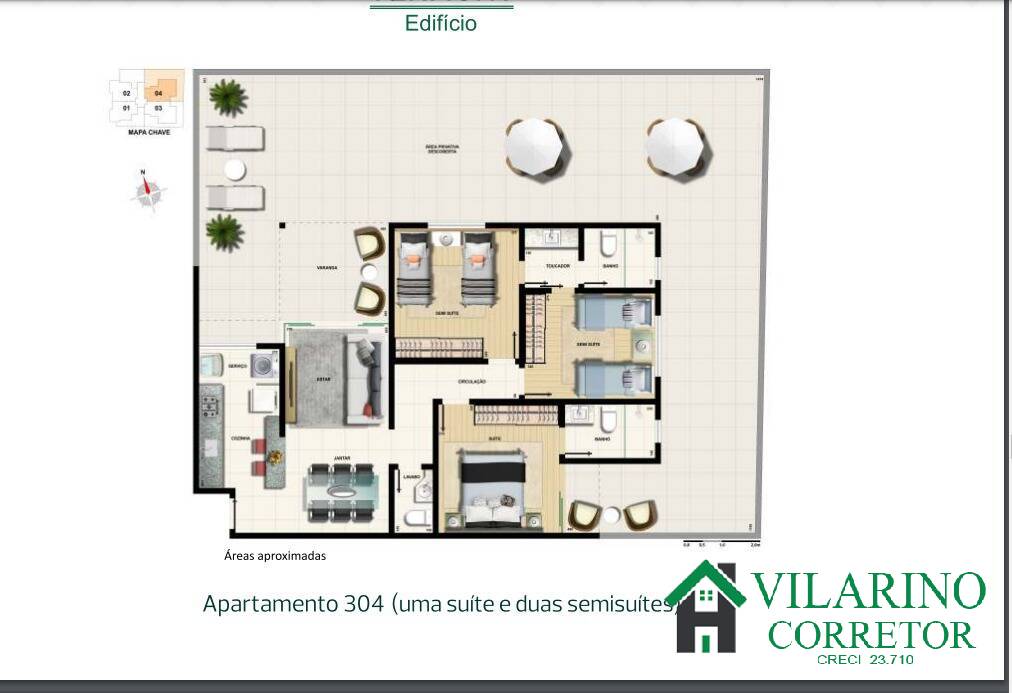 Apartamento à venda com 3 quartos, 88m² - Foto 4