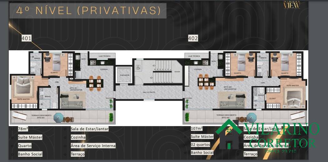 Apartamento à venda com 2 quartos, 78m² - Foto 4